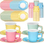 Umigy 60 Sets Pastel Tea Party Decorations 6.5 oz Paper Teacups & Saucer Set by Umigy