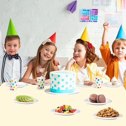 150 Pack Compostable Eco-friendly Plates: Small, White Plates (6 inch), Perfect for Dessert, Cake, Appetizer