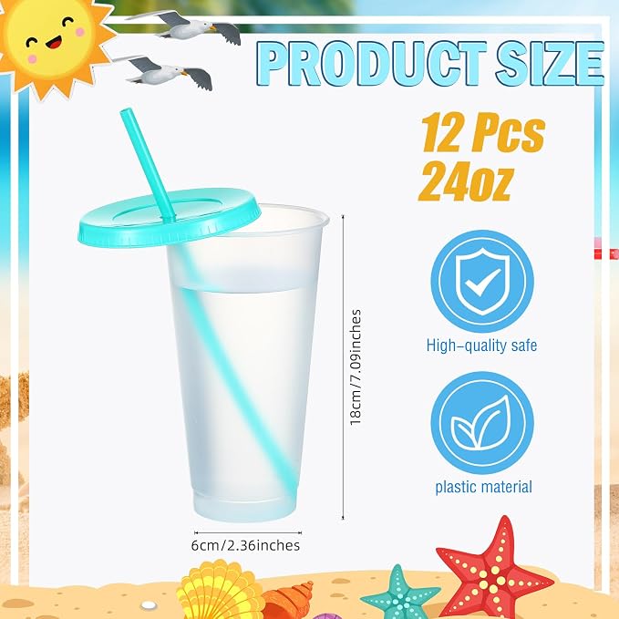 Mifoci 12 Pcs Plastic Tumbler - Image 2
