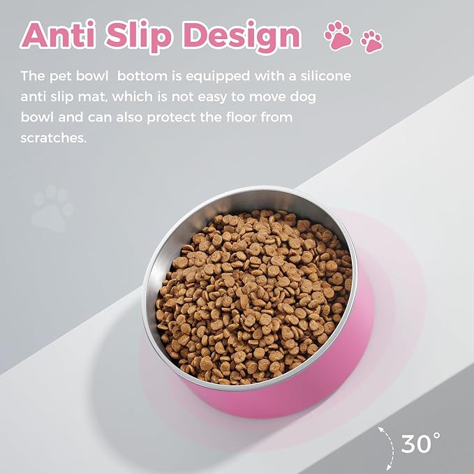 WENBOKMIN Dog Bowl, Stainless Steel Food and Water Bowl, Dishwasher Safe - Image 5