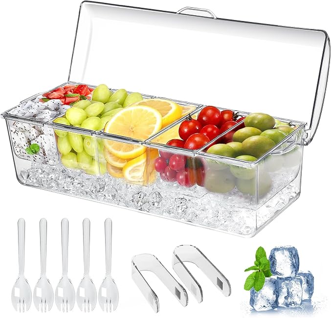 Ice Chilled Condiment Caddy, Condiment Containers by Unknown