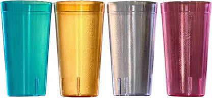 Oojami Set of 24 Plastic Tumblers, 20-Ounce Reusable Cups, BPA-Free & by Oojami