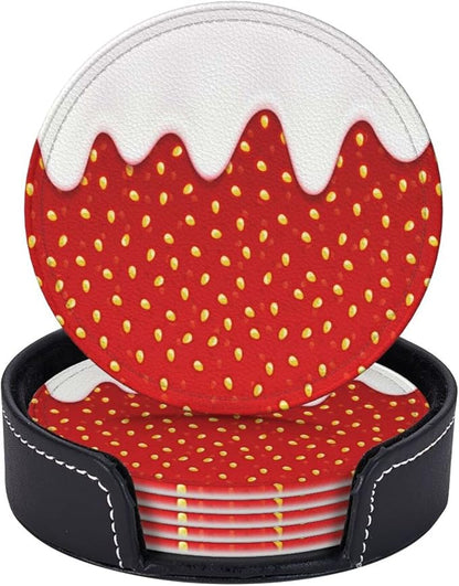 6 Pack Funny Strawberry Coaster by GTEVUTS