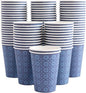Clawsoff 210 Pack Paper Cups 16 oz Bulk Disposable Coffee Cups Navy Floral | by BuyNow