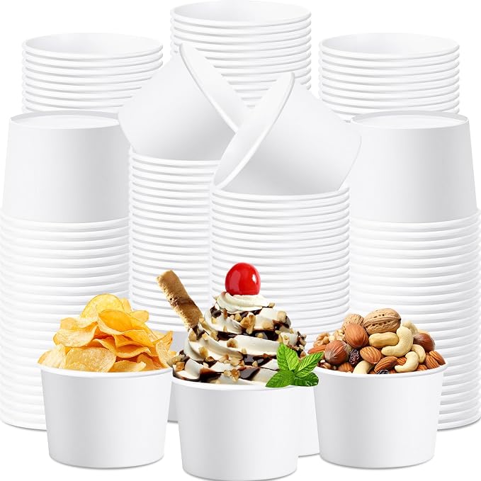 Jingmore Paper Ice Cream Cups 9oz Colored Disposable Dessert Bowls by Jingmore