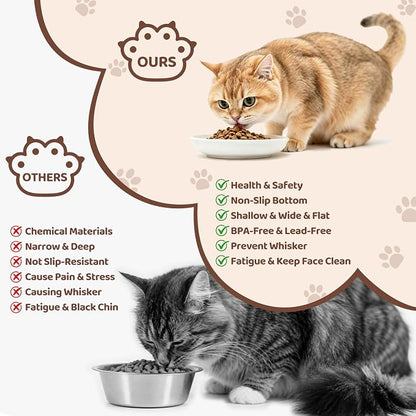 YINEYA 6 Pack Cat Food Bowls, Anti Whisker Fatigue Ceramic Cats Dishes Set - Image 6