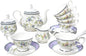 Bone China Tea Set, 21-Pieces Porcelain Tea Set by LEPOTOCLO
