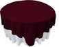 LA Linen Polyester Poplin Washable Square Tablecloth, Stain and Wrinkle Resistant Table Cover 90x90, Dinning, Kitchen, Party, Holiday 90 by 90-Inch, Burgundy, TCpop90x90_BurgundyP17