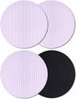 Purple White Stripe Coasters Set of 4, Modern Minimalist Geometric Striped Soft by PIEPLE