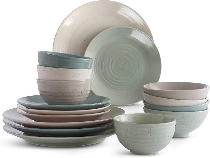 Sango Siterra Artist's Blend 16-Piece Stoneware Dinnerware Set by Sango