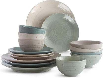 Sango Siterra Artist's Blend 16-Piece Stoneware Dinnerware Set by Sango