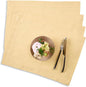 Solino Home Linen Placemats Set of 4 - Golden Straw Placemats 14 x 19 Inch - 100% Pure Linen Table Place Mats for Spring, Easter - Fete