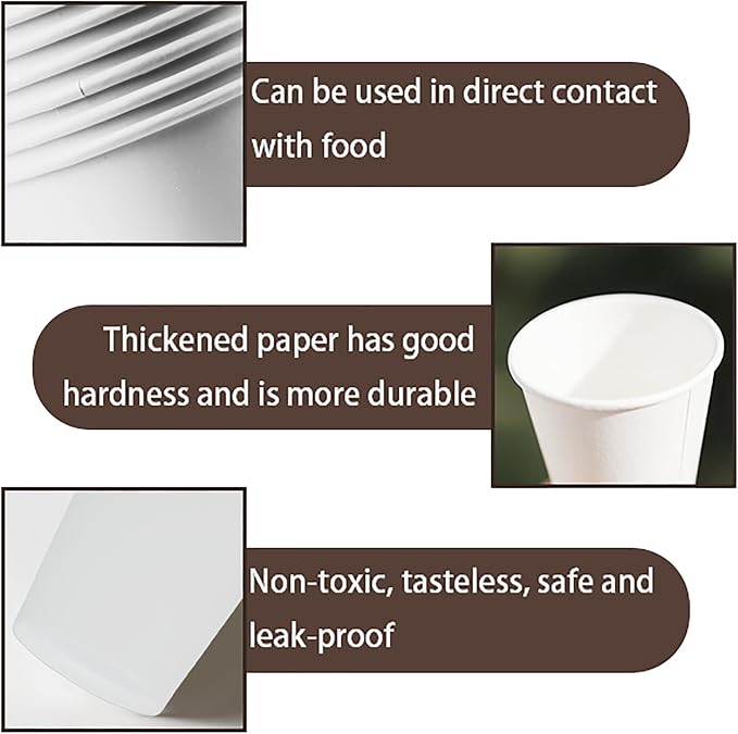 120-pack 9 oz white Paper Cups - Image 3