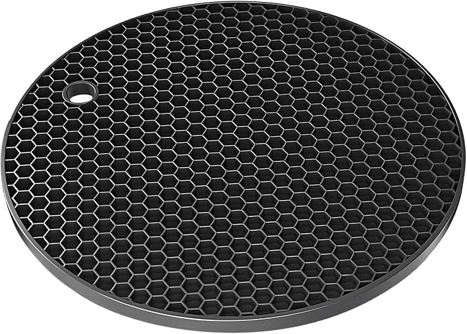 Silicone Non-Slip, Heat Resistant & Water-Trapping Trivet Mats by TENOC