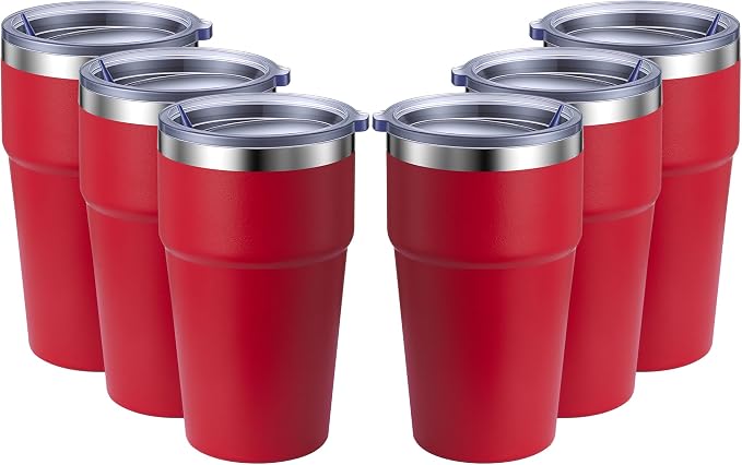 MEWAY 16oz Tumbler Double Wall Vacuum Insulated Travel Mug Bulk, Stainless by MEWAY