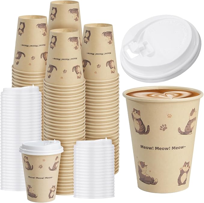 12 OZ 25 Pack Disposable Cups Paper Coffee Cups by Unknown