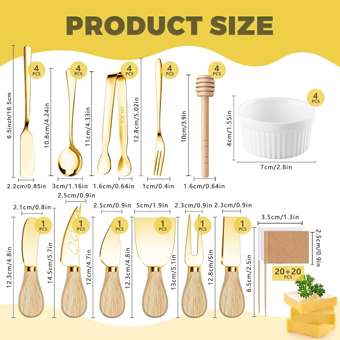 Charcuterie Boards Accessories Gold Charcuterie Utensils Cheese Butter Spreader - Image 2