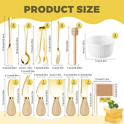Charcuterie Boards Accessories Gold Charcuterie Utensils Cheese Butter Spreader - Image 2