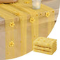 Artoid Mode Yellow Flower Pearl Yellow Gauze Table Runner 10FT 3PC, Seasonal by ArtoidMode