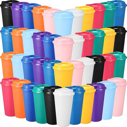Honeydak 45 Pack 16 oz Reusable Coffee Cups by Honeydak