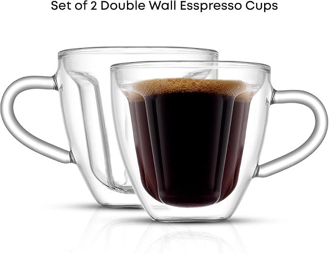 JoyJolt Disney Mickey Mouse 3D Espresso Cups 5.4oz Glass Set of 2 - Image 6