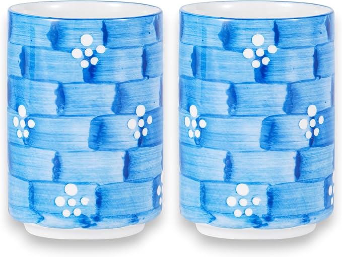 Urban Tokyo Asian Japanese Yunomi Style Handle-less Porcelain Tea Cups Tea Mug by Urban+Tokyo