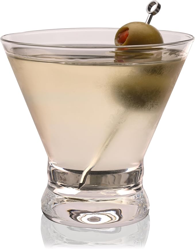 True Stemless Martini Glasses, 8 oz Modern Cocktail Glasses - Image 8