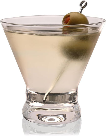 True Stemless Martini Glasses, 8 oz Modern Cocktail Glasses - Image 8