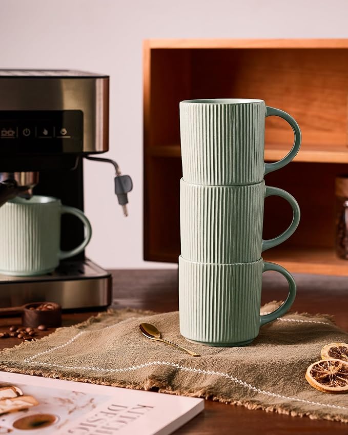 famiware Coffee Mug Set for 4, Star 12 oz Catering Mugs Cup Set - Image 7