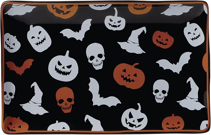 Oneida Serveware, Vintro Halloween Hors D'Oeuvres Tray, Made of Porcelain by Oneida
