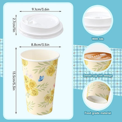 50 Pack 16 oz Disposable Coffee Cups - Image 3