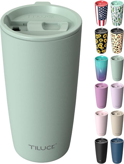 TILUCK 20 oz Insulated Coffee Tumbler by TILUCKBringsGoodLuck
