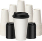 16 oz Coffee Cups with Lids 100 Pack, Party Supplies, To-Go Paper Cups by ECOEXTRA