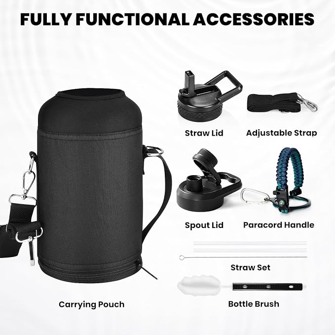 RAYMYLO Insulated Water Bottle 64 oz, Triple Wall Vacuum Stainless Steel | - Image 7