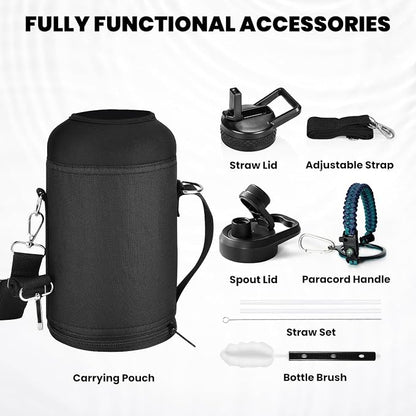 RAYMYLO Insulated Water Bottle 64 oz, Triple Wall Vacuum Stainless Steel | - Image 7