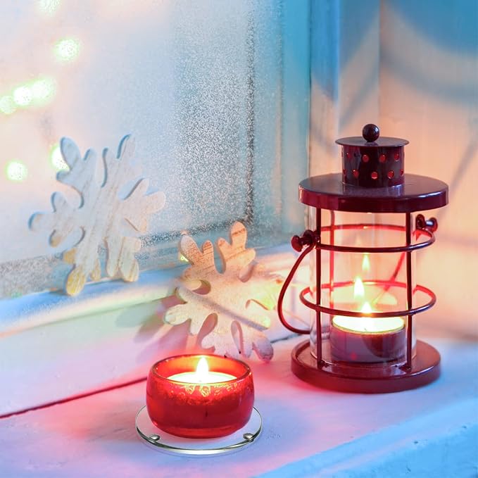 Set of 6 Round Glass Drink Coasters, 3.5 Inch Crystal Coasters Decorative Glass - Image 8