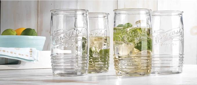 Glaver's Glass Tumbler Drinking Glasses Set of 4 – Genuine Artisan-Made Vintage - Image 4