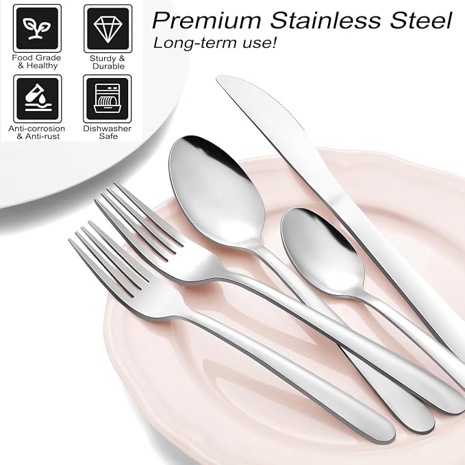 Pleafind 24-Piece Silverware Set - Image 4