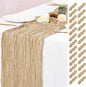 25 Pack Beige Table Runner 17 x 108inch Cheesecloth Table Runner Boho Gauze by Lumaycens
