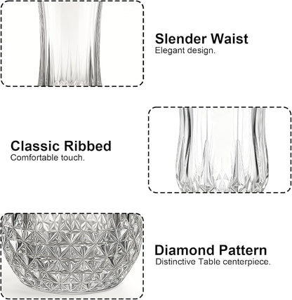 Ruckae Drinking Glasses Set of 8, 11 oz and 7 oz Kitchen Water Glass Cups Set - Image 3