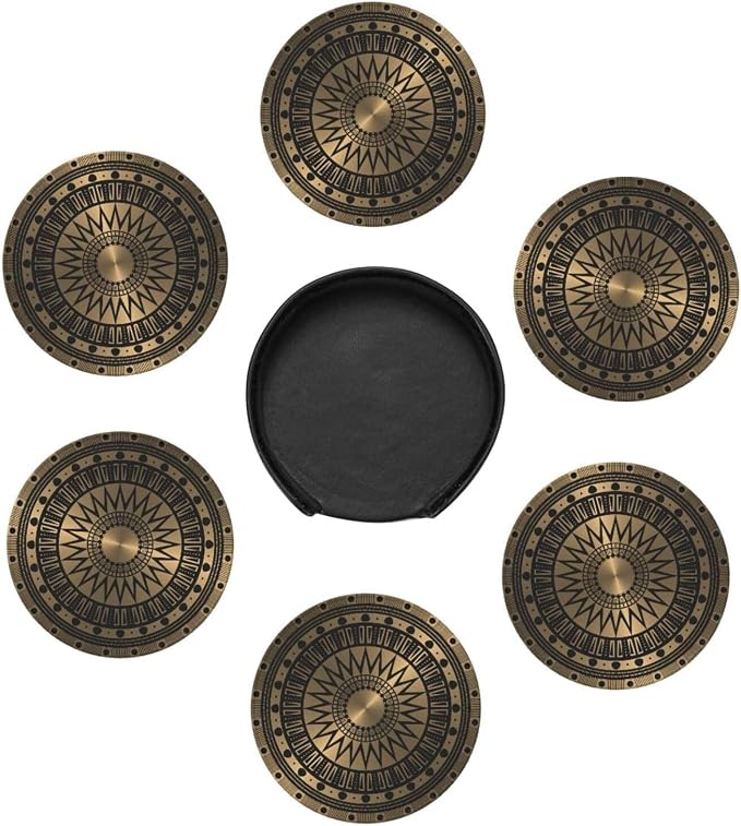 Drink Coasters with Holder Stand Set of 6 - Image 5