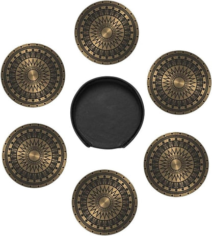 Drink Coasters with Holder Stand Set of 6 - Image 5