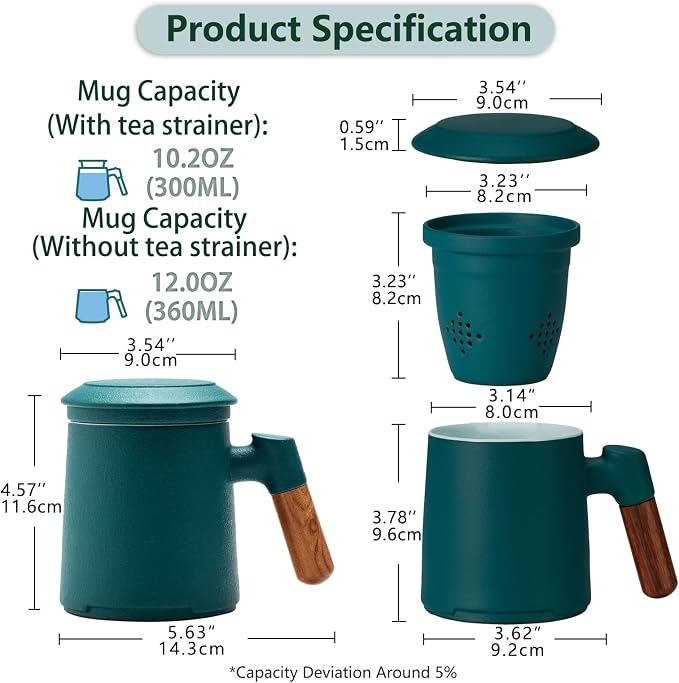 ZENS Tea Cup with Infuser and Lid - Image 5