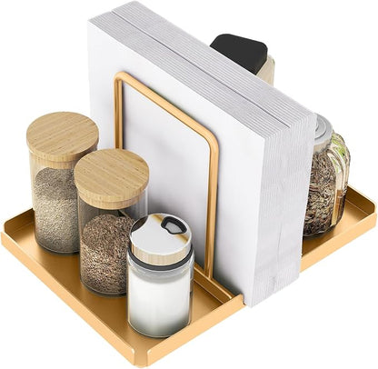 Gold Napkin Holder for Table by Audmore