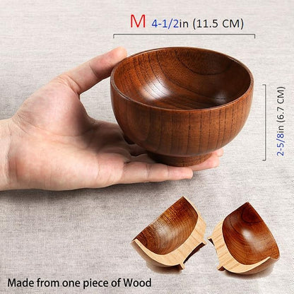 Handmade Wood Bowl, for Rice, Decoration - Image 2