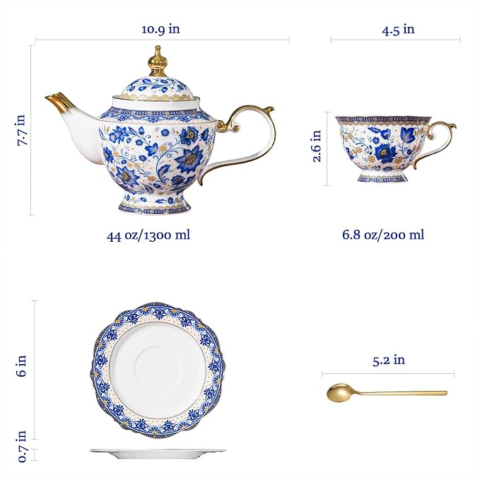 ACMLIFE Tea Sets for Adults, Tea Sets for 4 - Image 6