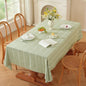 Zobesta Sage Green Table Cloth 60 x 120 Inch, Cotton Green Linen Tablecloth for Rectangle Tables, Heavy Weight Washable Farmhouse Soft Boho Tablecloth for Party, Holiday, Picnic, Dining, Outdoor,Fall