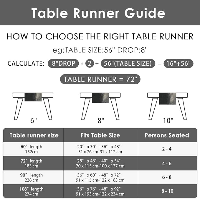 Emvency Table Runner, 13x72 Inch, Abstract Modern Black | And White Oil - Image 6