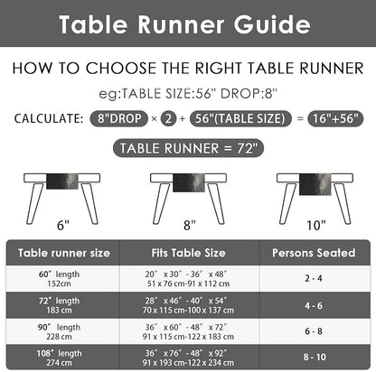 Emvency Table Runner, 13x72 Inch, Abstract Modern Black | And White Oil - Image 6