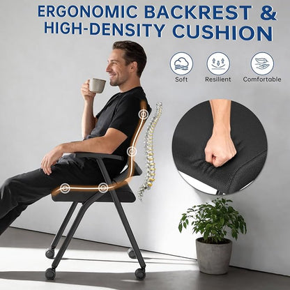 2 Pack Folding Office Chair - Image 4